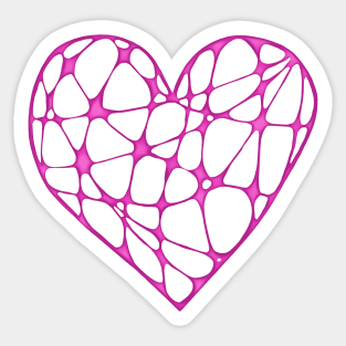 Spiderweb heart Sticker